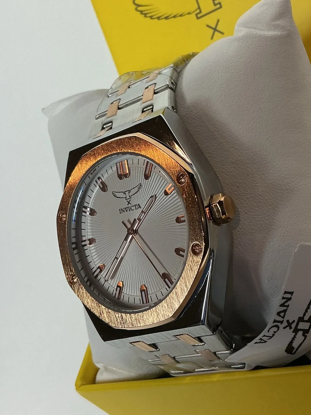 Invicta Men’s Two-Tone Silver and Rose Gold Bracelet Watch